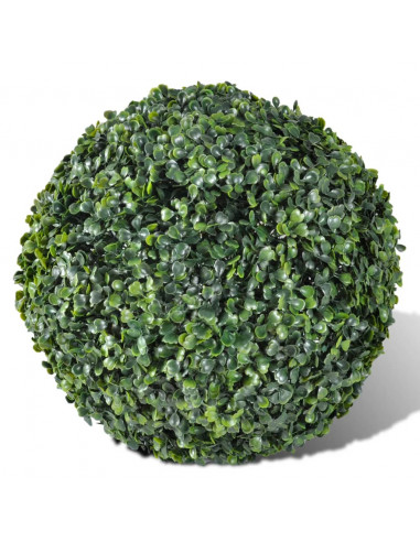 Sfere di Bosso 2 pz Arte Topiaria con Foglie 27 cm