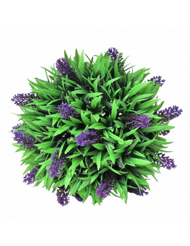 Set Palle di Bosso Artificiale 2 pz con Lavanda 28 cm