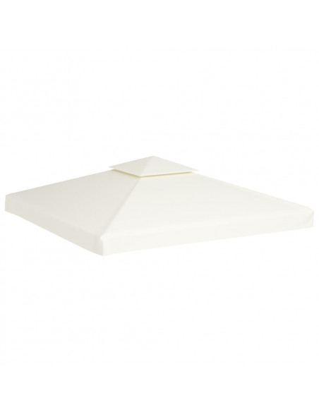 Telo di Ricambio per Gazebo 310g/m² Bianco Crema 3x3m