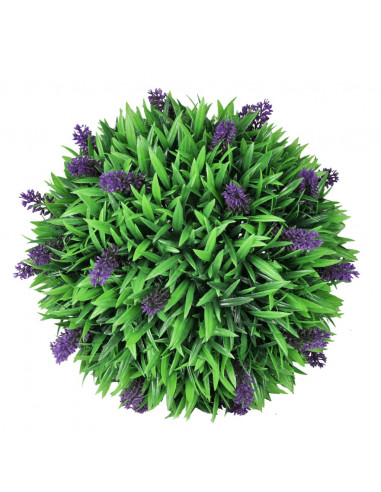 Set Palle di Bosso Artificiale 2 pz con Lavanda 30 cm