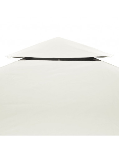 Telo di Ricambio per Gazebo 310g/m² Bianco Crema 3x3m