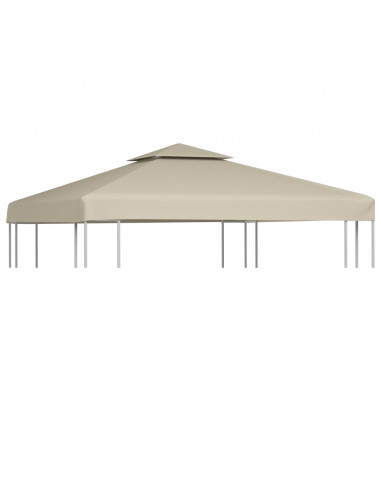 Telo di Ricambio per Gazebo 310g/m² Beige 3x3m