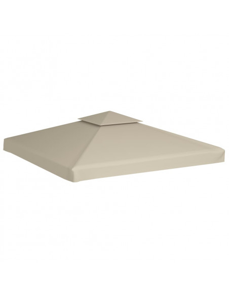 Telo di Ricambio per Gazebo 310g/m² Beige 3x3m