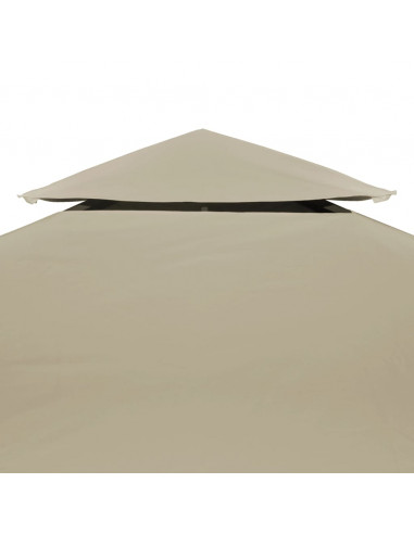Telo di Ricambio per Gazebo 310g/m² Beige 3x3m
