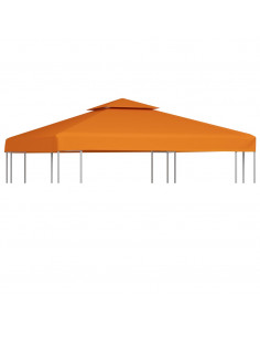 Telo di Ricambio per Gazebo 310g/m² Arancione 3x3m 2