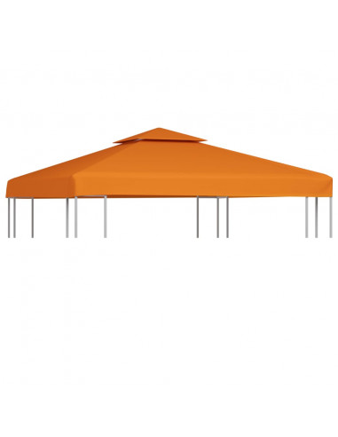 Telo di Ricambio per Gazebo 310g/m² Arancione 3x3m