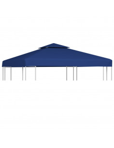 Telo di Ricambio per Gazebo 310g/m² Blu Scuro 3x3m 2