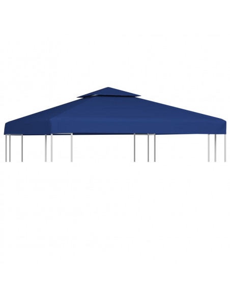 Telo di Ricambio per Gazebo 310g/m² Blu Scuro 3x3m