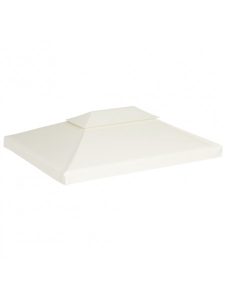 Telo di Ricambio per Gazebo 310g/m² Bianco Crema 3x4m