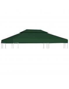Telo di Ricambio per Gazebo 310g/m² Verde 3x4m 2