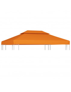 Telo di Ricambio per Gazebo 310g/m² Arancione 3x4m 2