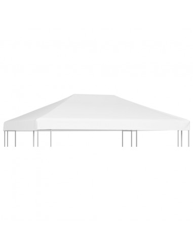 Copertura Superiore per Gazebo 270 g/m² 4x3 m Bianca