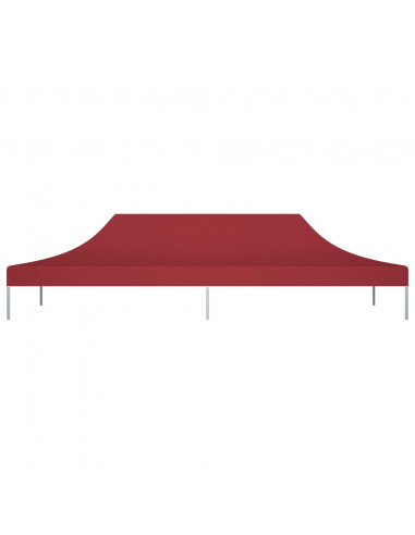 Tetto per Tendone per Feste 6x3 m Rosso Borgogna 270 g/m²