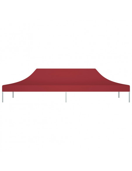 Tetto per Tendone per Feste 6x3 m Rosso Borgogna 270 g/m²