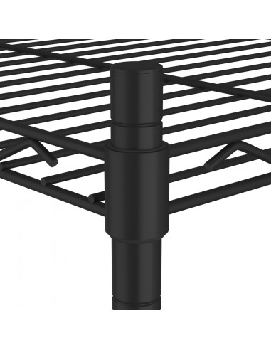 Scaffale a 3 Livelli 60x35x76 cm Nero 150 kg