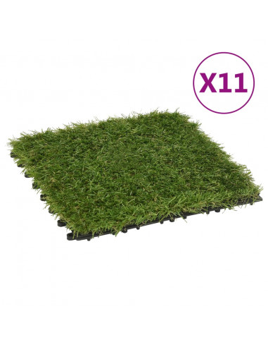 Piastrelle in Erba Sintetica 11 pz 30x30 cm Verde