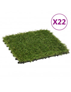 Piastrelle in Erba Sintetica 22 pz 30x30 cm Verde 2