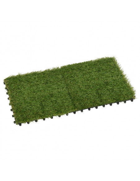 Piastrelle in Erba Sintetica 22 pz 30x30 cm Verde
