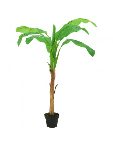 Albero di Banane Artificiale con Vaso 180 cm Verde