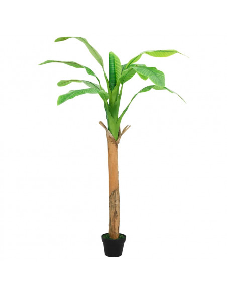 Albero di Banane Artificiale con Vaso 180 cm Verde