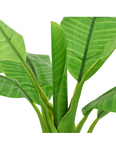 Albero di Banane Artificiale con Vaso 180 cm Verde