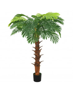 Palma Cycas Artificiale con Vaso 160 cm Verde 2