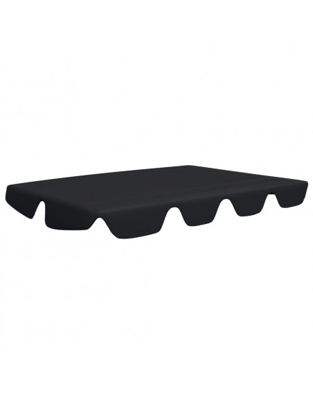 Baldacchino per Dondolo Giardino Nero 188/168x145/110 cm