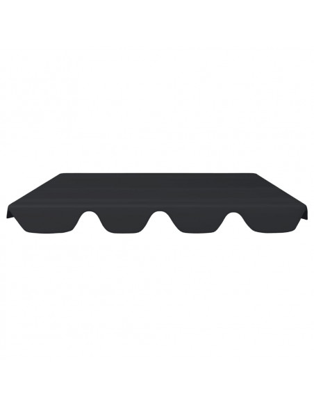 Baldacchino per Dondolo Giardino Nero 188/168x145/110 cm