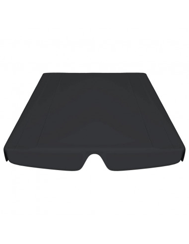 Baldacchino per Dondolo Giardino Nero 188/168x145/110 cm