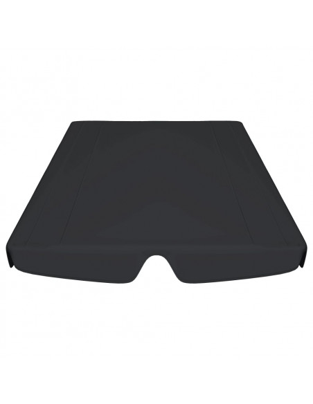 Baldacchino per Dondolo Giardino Nero 188/168x145/110 cm