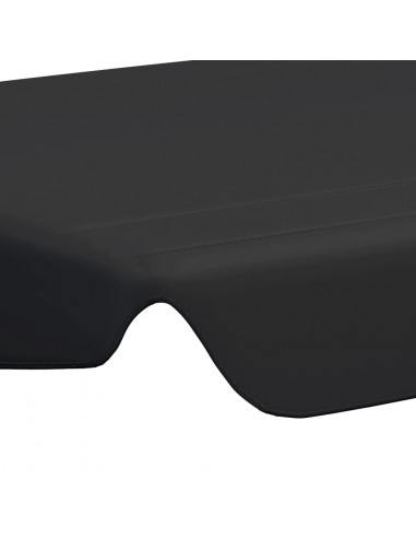 Baldacchino per Dondolo Giardino Nero 188/168x145/110 cm