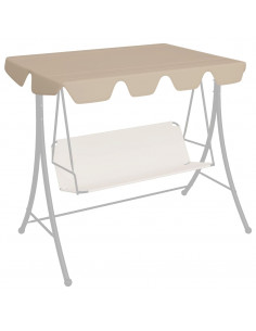 Baldacchino per Dondolo Giardino Beige 150/130x105/70 cm 2