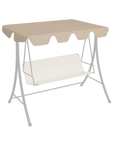 Baldacchino per Dondolo Giardino Beige 150/130x105/70 cm