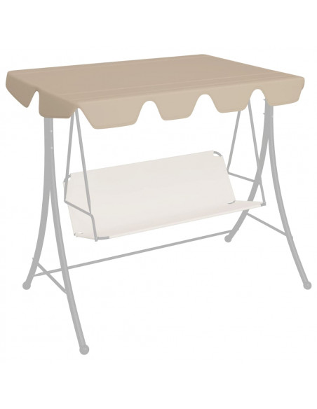 Baldacchino per Dondolo Giardino Beige 150/130x105/70 cm