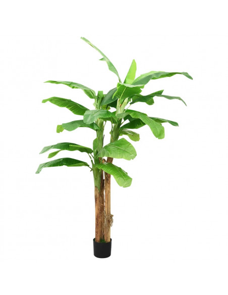 Albero di Banane Artificiale con Vaso 300 cm Verde