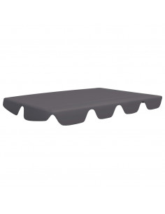 Baldacchino per Dondolo Giardino Antracite 150/130x105/70 cm 2