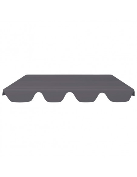 Baldacchino per Dondolo Giardino Antracite 150/130x105/70 cm
