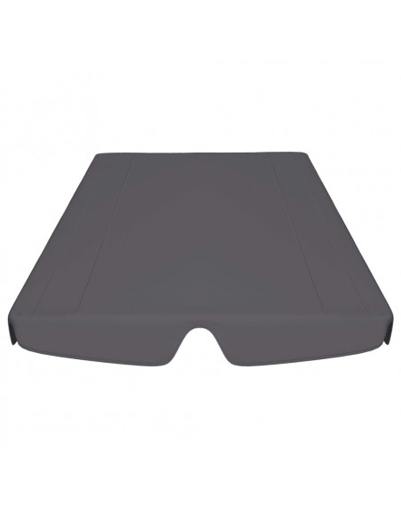 Baldacchino per Dondolo Giardino Antracite 150/130x105/70 cm