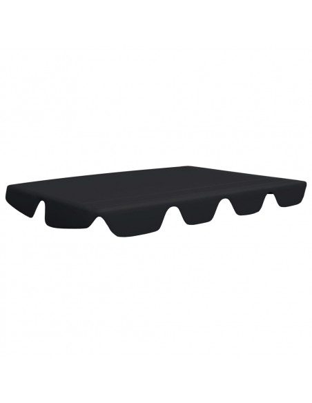 Baldacchino per Dondolo Giardino Nero 150/130x105/70 cm