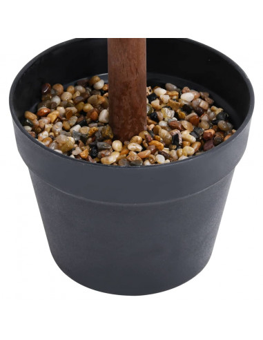 Pianta di Bosso Artificiale a Sfera con Vaso Verde 90 cm