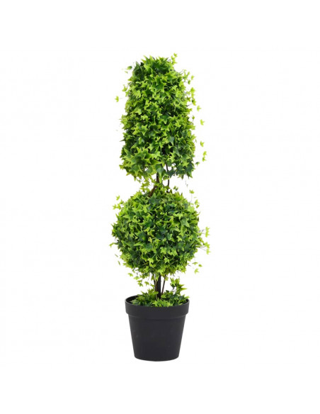 Pianta di Bosso Artificiale con Vaso Verde 100 cm