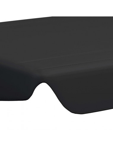 Baldacchino per Dondolo Giardino Nero 150/130x105/70 cm