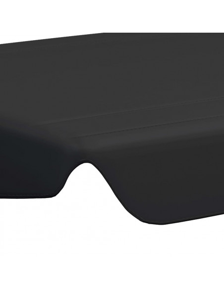 Baldacchino per Dondolo Giardino Nero 150/130x105/70 cm