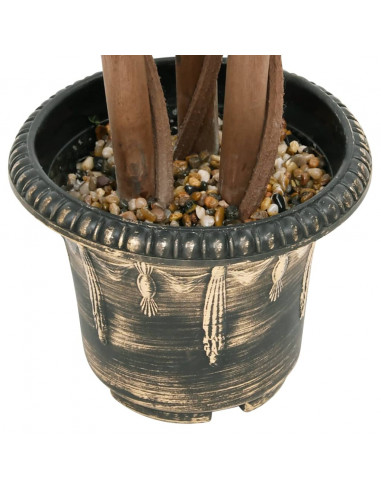 Pianta di Bosso Artificiale a Sfera con Vaso Verde 119 cm