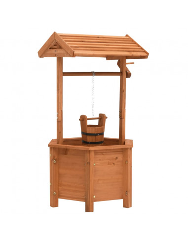 Fioriera Pozzo dei Desideri 40x40x84 cm in Legno di Abete