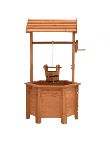 Fioriera Pozzo dei Desideri 40x40x84 cm in Legno di Abete