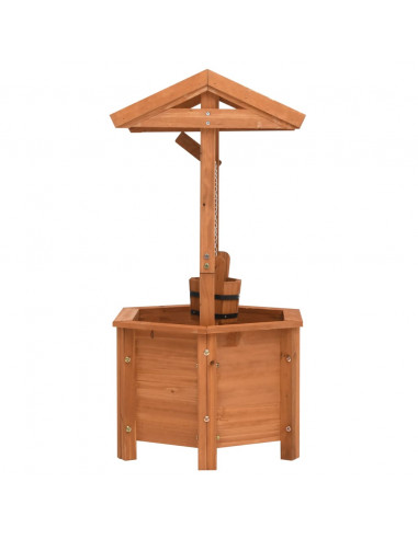 Fioriera Pozzo dei Desideri 40x40x84 cm in Legno di Abete