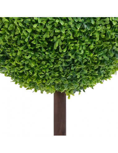 Pianta di Bosso Artificiale a Sfera con Vaso Verde 50 cm