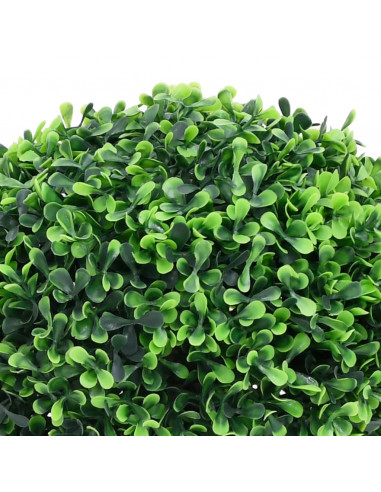 Piante di Bosso Artificiale 2 pz a Sfera con Vaso Verde 27 cm