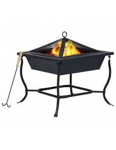 Braciere Nero 42x42x45 cm in Acciaio 2